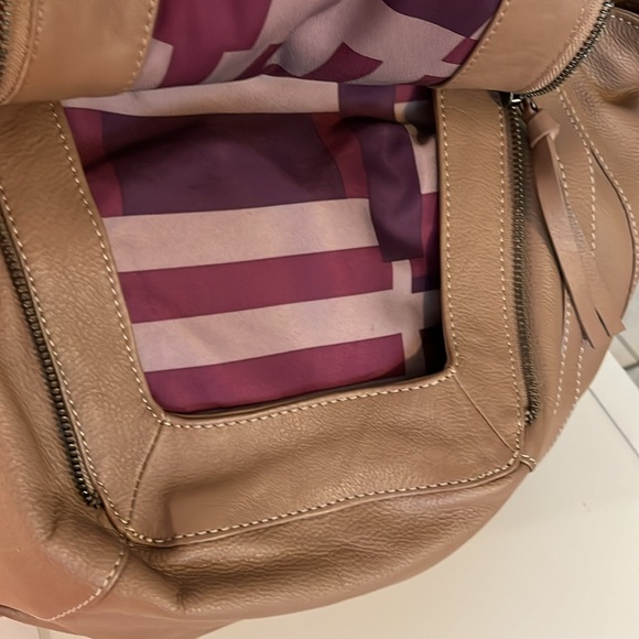 KOOBA JONNIE BROWN TAUPE LEATHER HOBO SHOULDER BAG - Picture 6 of 10